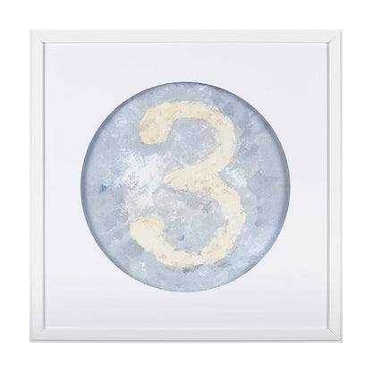 Mercana - Numbers III by Mercana Studio a Hand Embellished Textured Framed Art Print Matted under Glass - 14506 view 1
