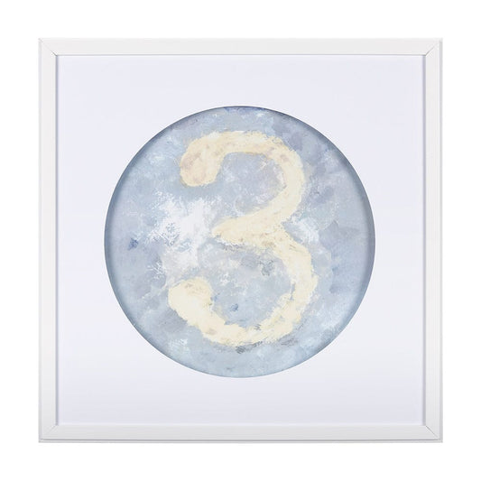 Mercana - Numbers III by Mercana Studio a Hand Embellished Textured Framed Art Print Matted under Glass - 14506 view 1