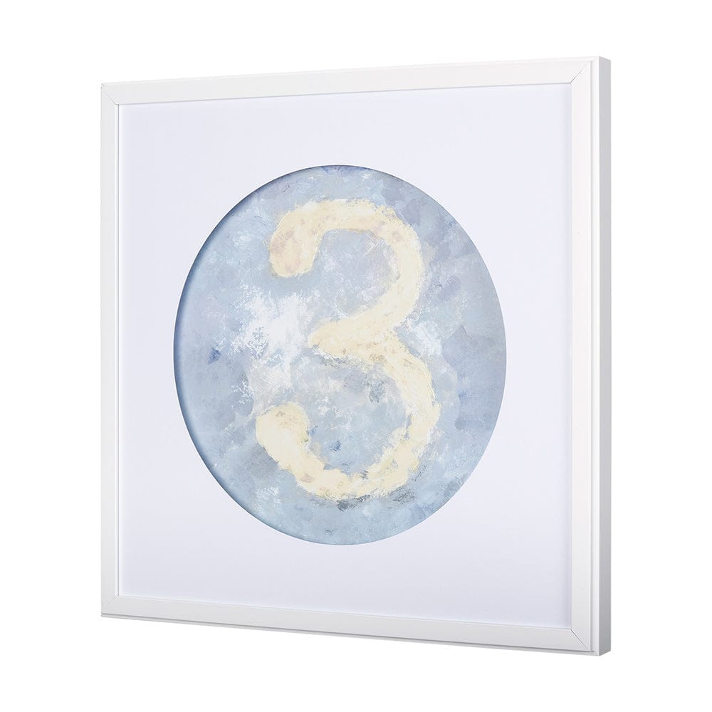 Mercana - Numbers III by Mercana Studio a Hand Embellished Textured Framed Art Print Matted under Glass - 14506 view 2