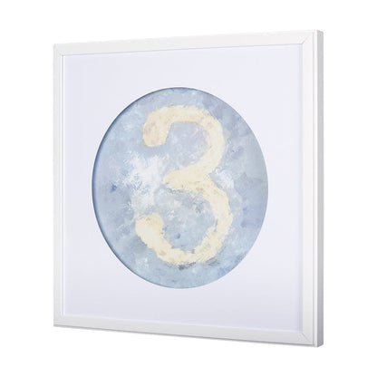 Mercana - Numbers III by Mercana Studio a Hand Embellished Textured Framed Art Print Matted under Glass - 14506 view 2