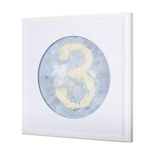 Mercana - Numbers III by Mercana Studio a Hand Embellished Textured Framed Art Print Matted under Glass - 14506 view 2