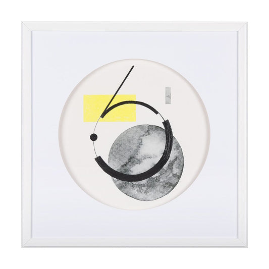 Mercana - Numbers VI by Mercana Studio a Hand Embellished Textured Framed Art Print Matted under Glass - 14509 view 1