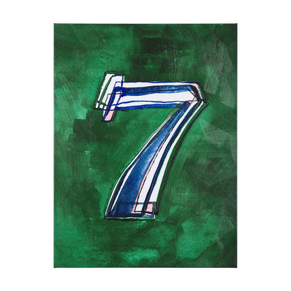Mercana - Numbers VII by Mercana Studio a Hand Embellished Textured Canvas - 102367-L view 1
