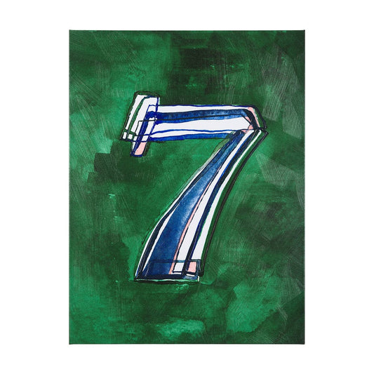 Mercana - Numbers VII by Mercana Studio a Hand Embellished Textured Canvas - 102367-L view 1
