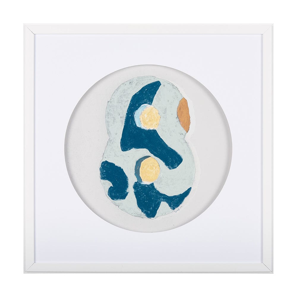Mercana - Numbers VIII by Mercana Studio a Hand Embellished Textured Framed Art Print Matted under Glass - 14511 view 1