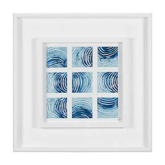 Mercana - Ocean Sounds II by Studio M a handmade Original Framed Artwork under Glass - 15038 view 1