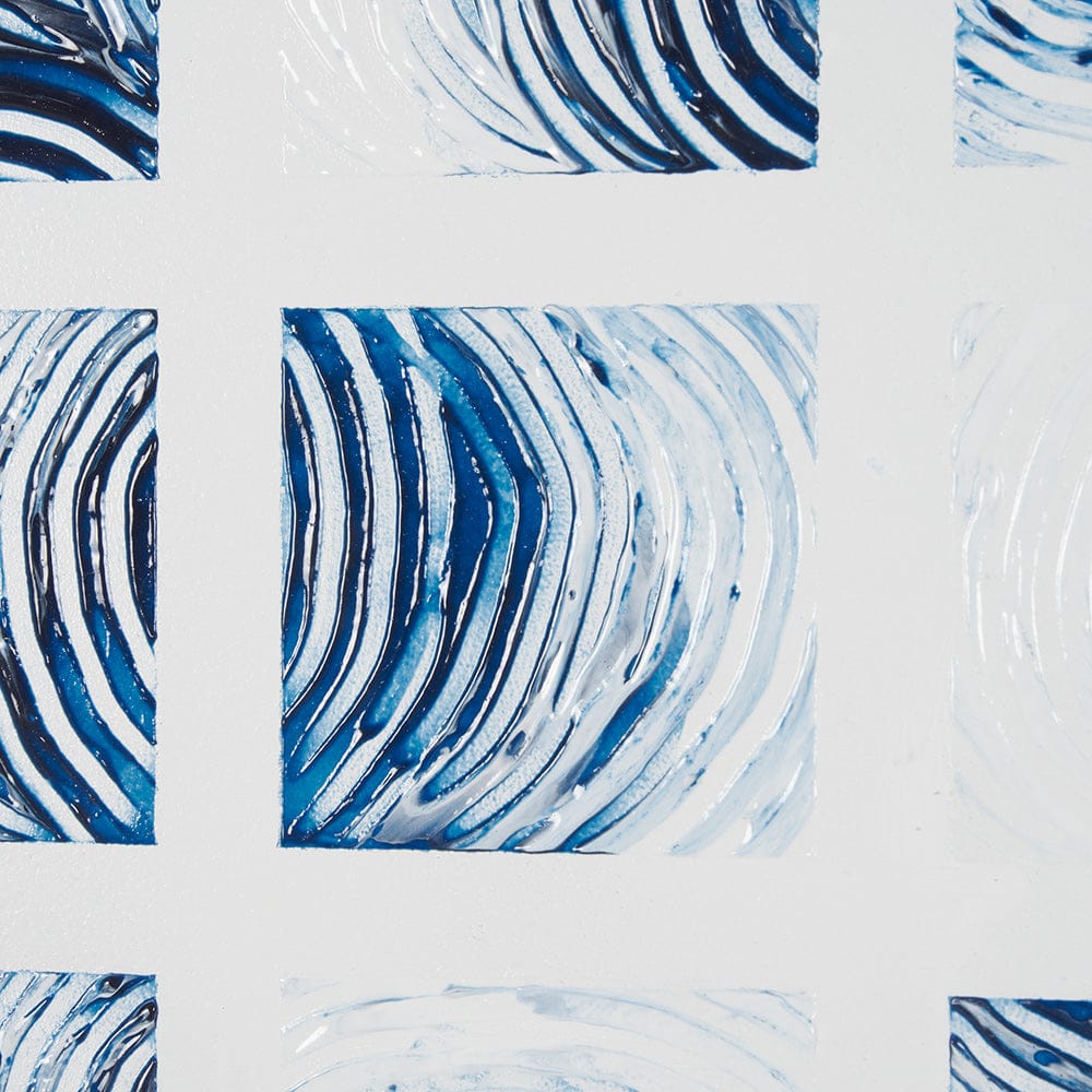 Mercana - Ocean Sounds II by Studio M a handmade Original Framed Artwork under Glass - 15039 view 7
