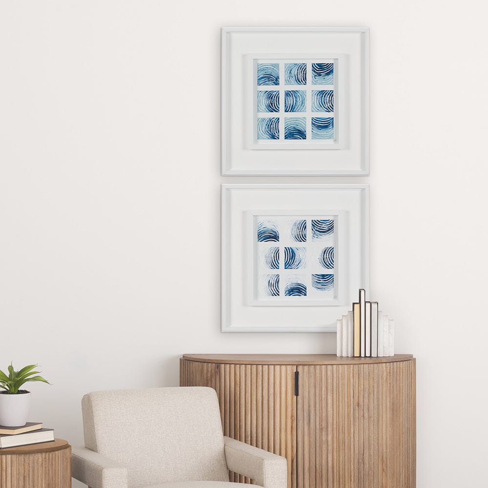 Mercana - Ocean Sounds II by Studio M a handmade Original Framed Artwork under Glass - 15039 view 8