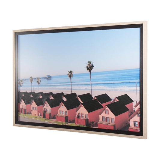 Mercana - Oceanside by White Rock Girl a Hand Embellished Textured Framed Art Print Matted under Glass - 14107 view 2