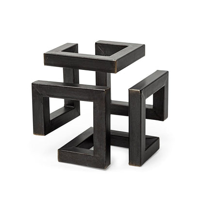 Mercana - Octothorp I Small 8L x 8W Black Metal Cube-Like Sculpture - 67914 view 1
