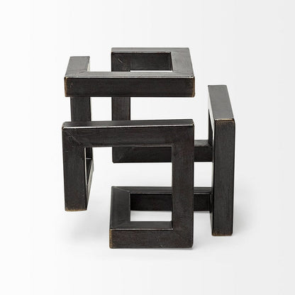 Mercana - Octothorp I Small 8L x 8W Black Metal Cube-Like Sculpture - 67914 view 2