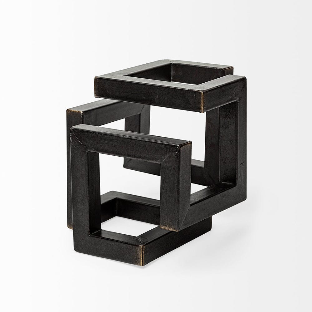Mercana - Octothorp I Small 8L x 8W Black Metal Cube-Like Sculpture - 67914 view 5