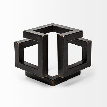 Mercana - Octothorp I Small 8L x 8W Black Metal Cube-Like Sculpture - 67914 view 7