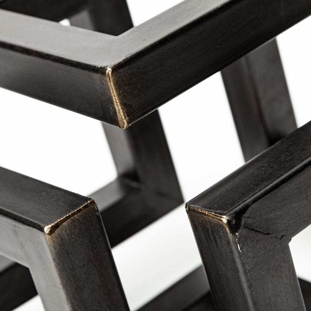Mercana - Octothorp I Small 8L x 8W Black Metal Cube-Like Sculpture - 67914 view 10