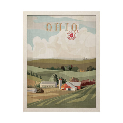 Mercana - Ohio Go USA L by Mercana Studio a Hand Embellished Decograph Framed Art Print - 13591 view 1