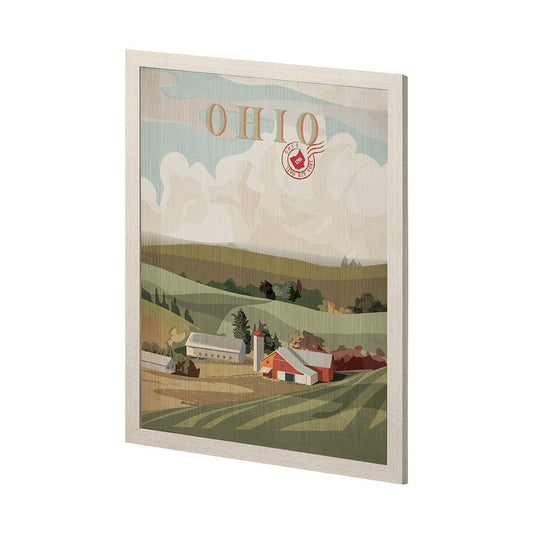 Mercana - Ohio Go USA L by Mercana Studio a Hand Embellished Decograph Framed Art Print - 13591 view 2