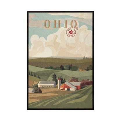 Mercana - Ohio Go USA SM by Mercana Studio a Hand Embellished Decograph Framed Art Print - 13707 view 1