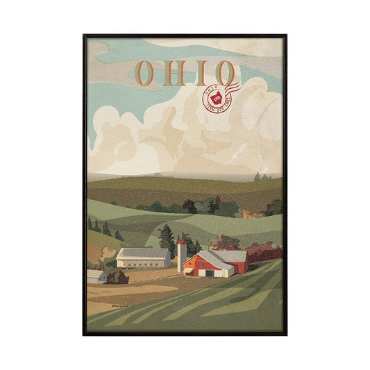 Mercana - Ohio Go USA SM by Mercana Studio a Hand Embellished Decograph Framed Art Print - 13707 view 1