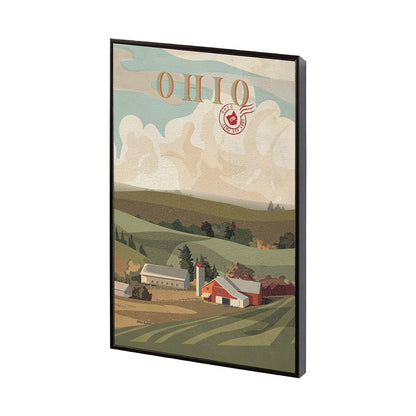 Mercana - Ohio Go USA SM by Mercana Studio a Hand Embellished Decograph Framed Art Print - 13707 view 2