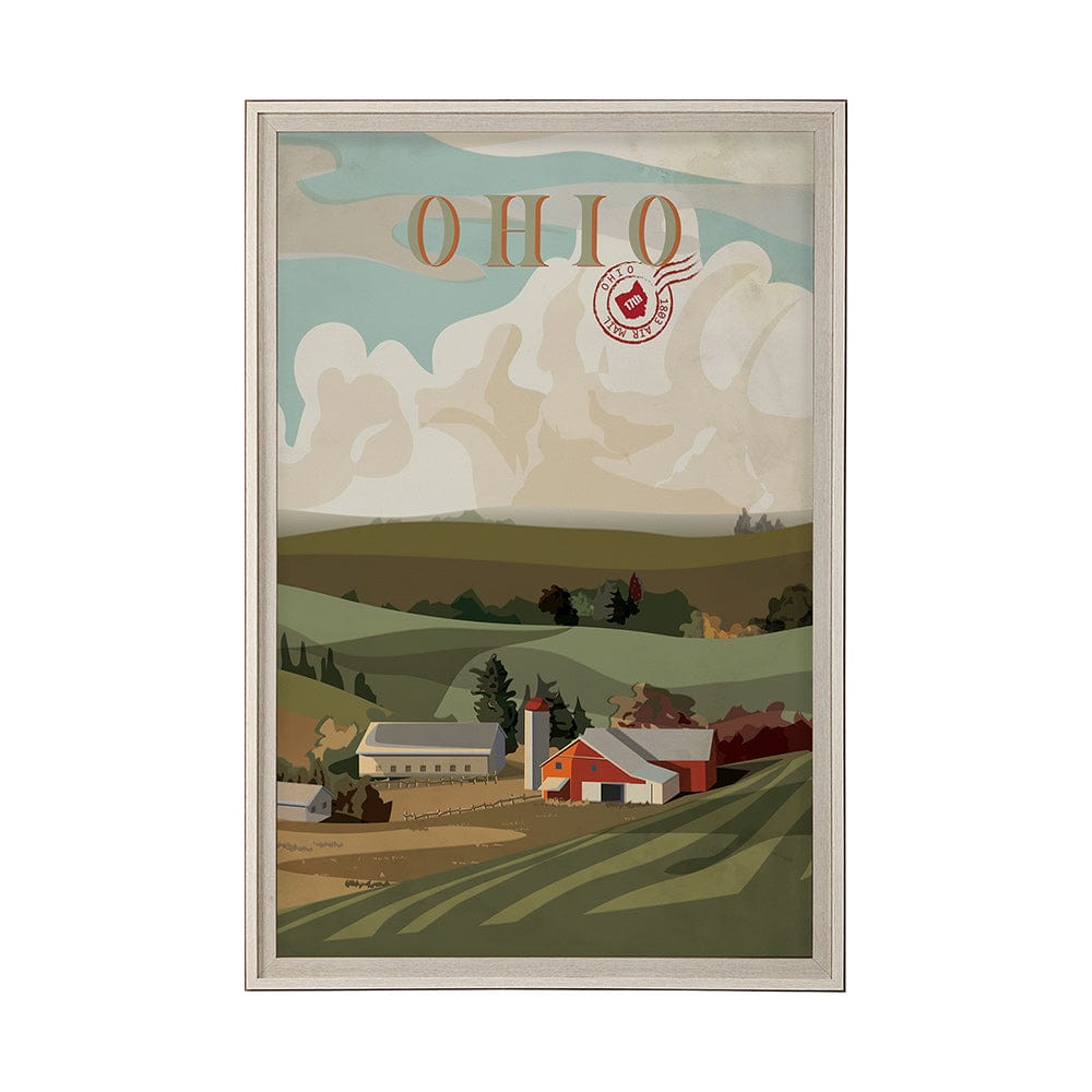 Mercana - Ohio Go USA XL by Mercana Studio a Hand Embellished Decograph Framed Art Print under Glass - 13612 view 1