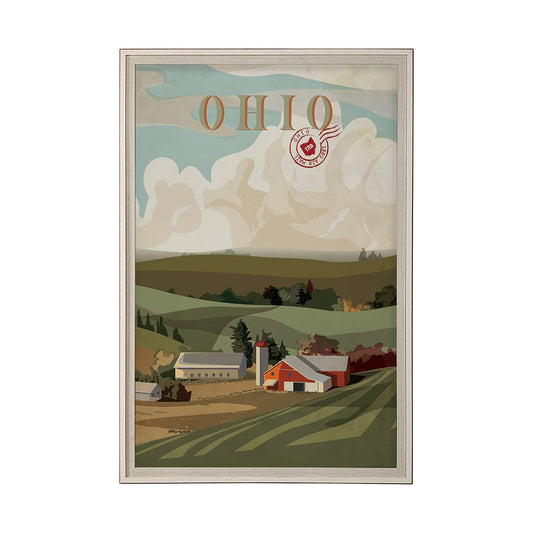 Mercana - Ohio Go USA XL by Mercana Studio a Hand Embellished Decograph Framed Art Print under Glass - 13612 view 1