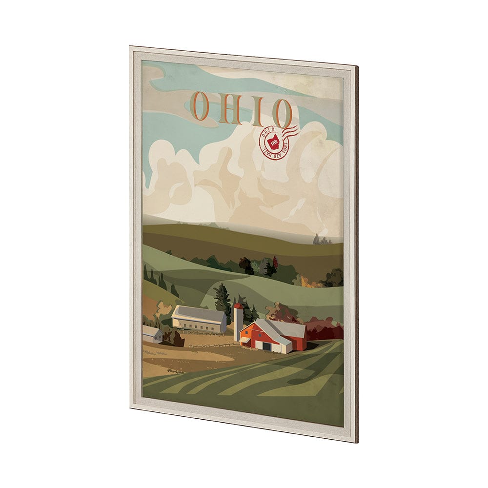 Mercana - Ohio Go USA XL by Mercana Studio a Hand Embellished Decograph Framed Art Print under Glass - 13612 view 2