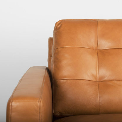 Mercana - Olaf 88.2L x 37.8W x 35.0H Tan Leather Sofa - 69693_CLOSEOUT view 6
