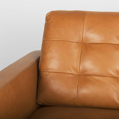 Mercana - Olaf 88.2L x 37.8W x 35.0H Tan Leather Sofa - 69693_CLOSEOUT view 7