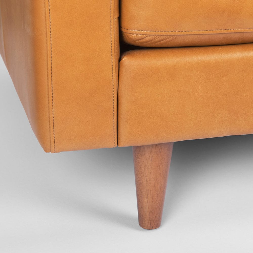 Mercana - Olaf 88.2L x 37.8W x 35.0H Tan Leather Sofa - 69693_CLOSEOUT view 10