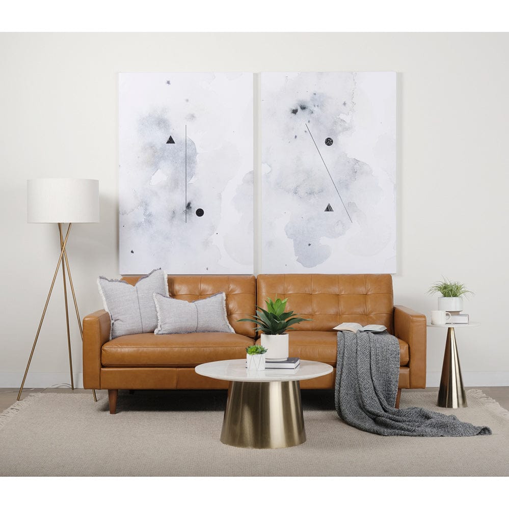 Mercana - Olaf 88.2L x 37.8W x 35.0H Tan Leather Sofa - 69693_CLOSEOUT view 12