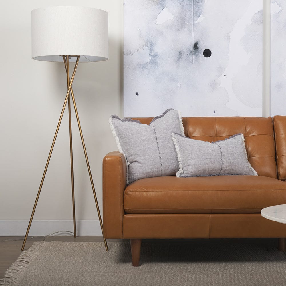 Mercana - Olaf 88.2L x 37.8W x 35.0H Tan Leather Sofa - 69693_CLOSEOUT view 15