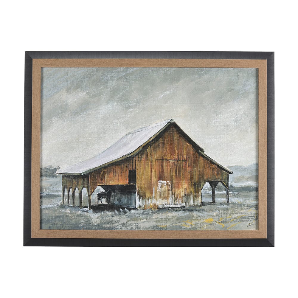 Mercana - Old Barn III by Mercana Studio a Hand Embellished Textured Framed Art Print - 14605 view 1