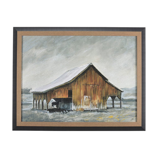 Mercana - Old Barn III by Mercana Studio a Hand Embellished Textured Framed Art Print - 14605 view 1