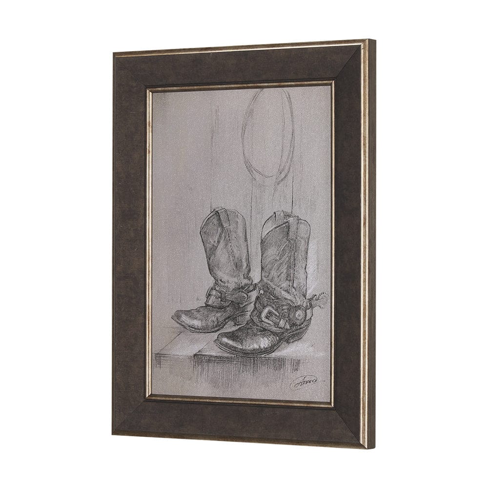 Mercana - Old West Collection I Farm view by Mercana Studio a Hand Embellished Textured Framed Art Print - 14783 view 4