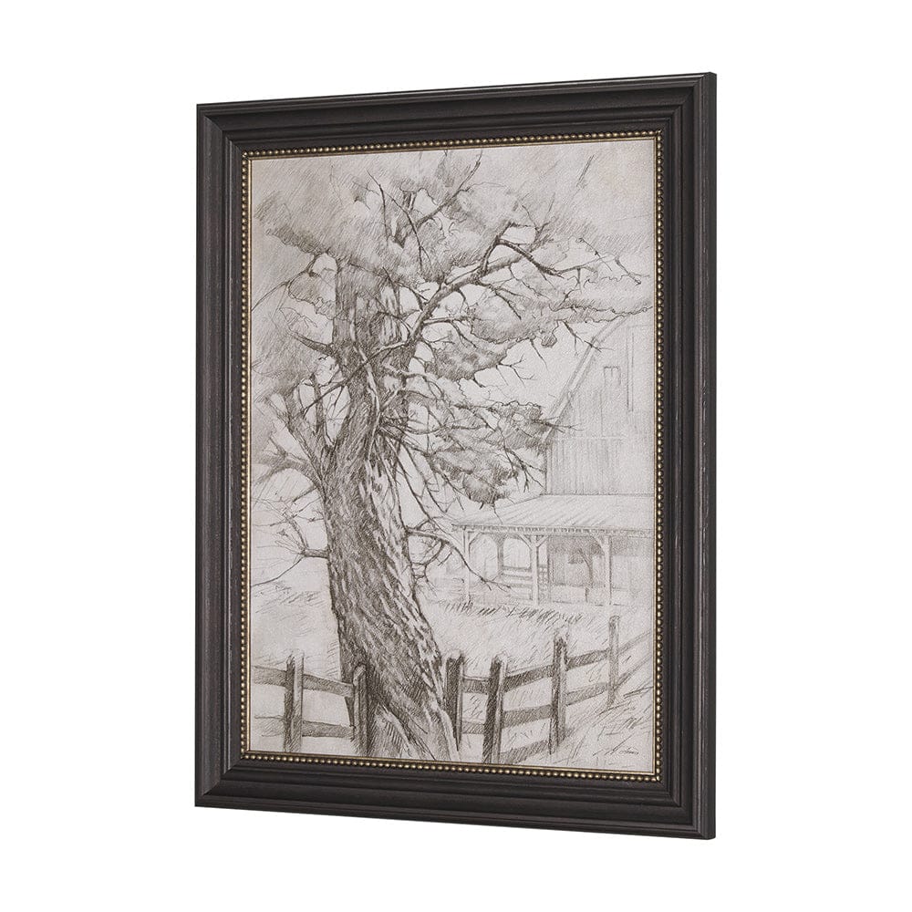 Mercana - Old West Collection I Farm view by Mercana Studio a Hand Embellished Textured Framed Art Print - 14783 view 6