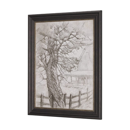Mercana - Old West Collection I Farm view by Mercana Studio a Hand Embellished Textured Framed Art Print - 14783 view 6