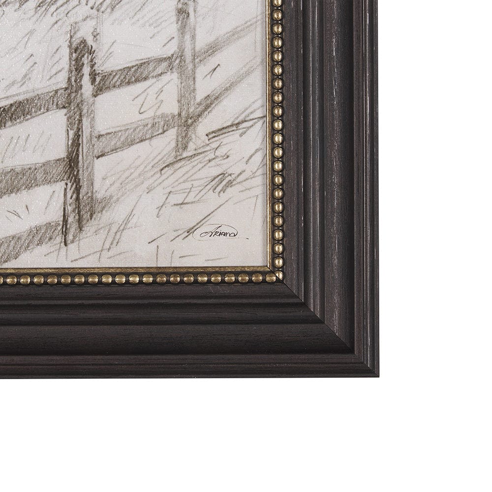 Mercana - Old West Collection I Farm view by Mercana Studio a Hand Embellished Textured Framed Art Print - 14783 view 8