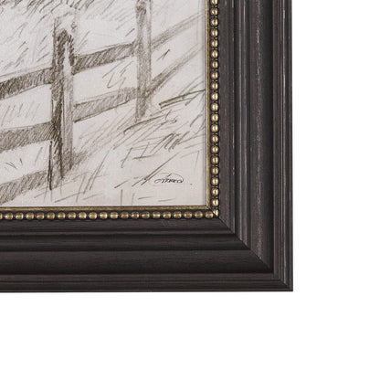 Mercana - Old West Collection I Farm view by Mercana Studio a Hand Embellished Textured Framed Art Print - 14783 view 8