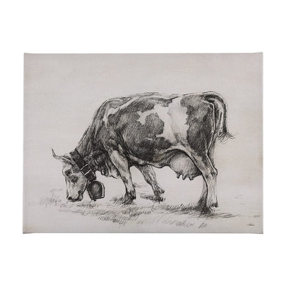 Mercana - Old West Collection IV Cow Sketch by Mercana Studio a Hand Embellished Textured Canvas - 102456-L view 1