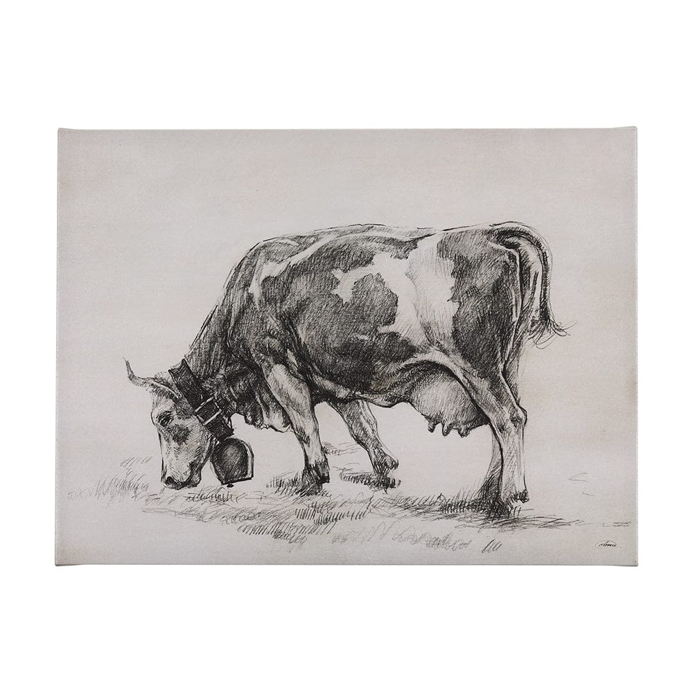 Mercana - Old West Collection IV Cow Sketch by Mercana Studio a Hand Embellished Textured Canvas - 102456-S view 1