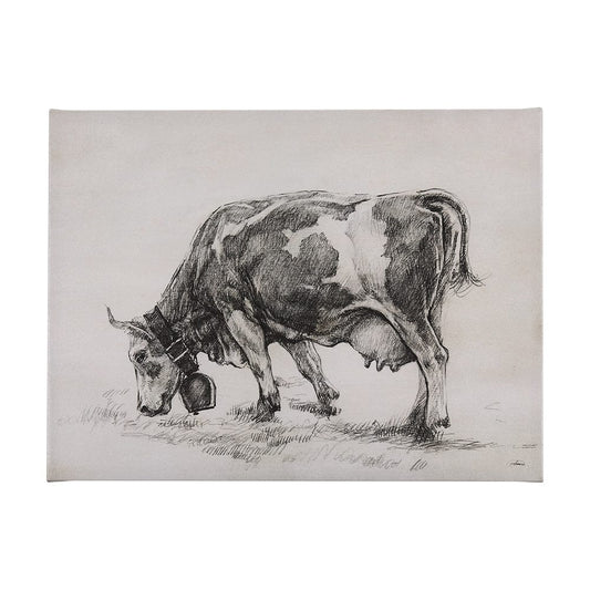 Mercana - Old West Collection IV Cow Sketch by Mercana Studio a Hand Embellished Textured Canvas - 102456-S view 1