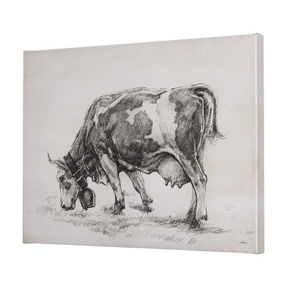 Mercana - Old West Collection IV Cow Sketch by Mercana Studio a Hand Embellished Textured Canvas - 102456-S view 2