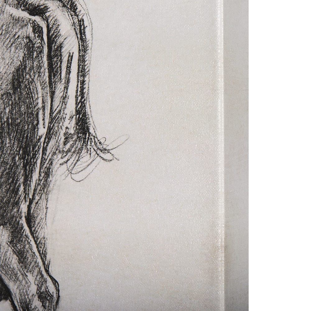 Mercana - Old West Collection IV Cow Sketch by Mercana Studio a Hand Embellished Textured Canvas - 102456-S view 4