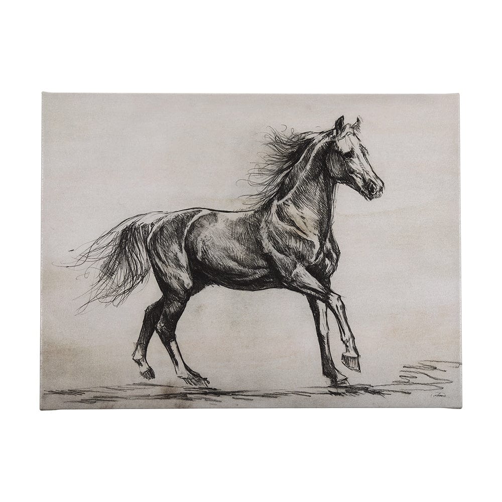 Mercana - Old West Collection V Horse Sketch by Mercana Studio a Hand Embellished Textured Canvas - 102457-L view 1
