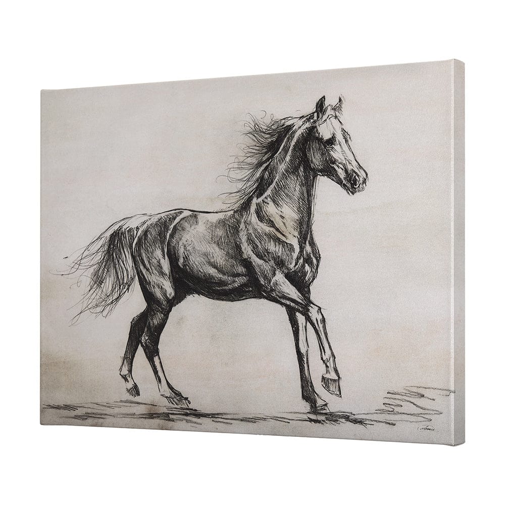 Mercana - Old West Collection V Horse Sketch by Mercana Studio a Hand Embellished Textured Canvas - 102457-L view 2