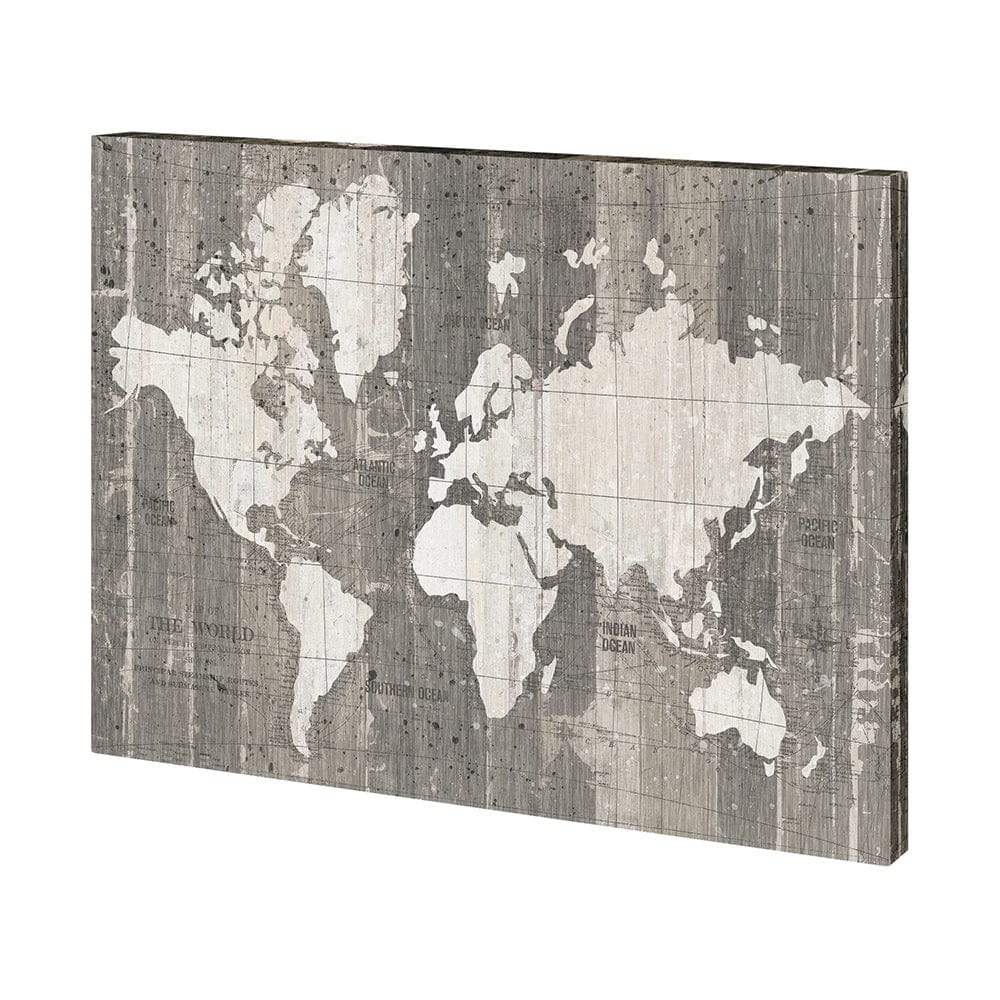Mercana - Old World Map Neutral by Mercana Studio a Hand Embellished Textured Canvas - 101428-L view 1