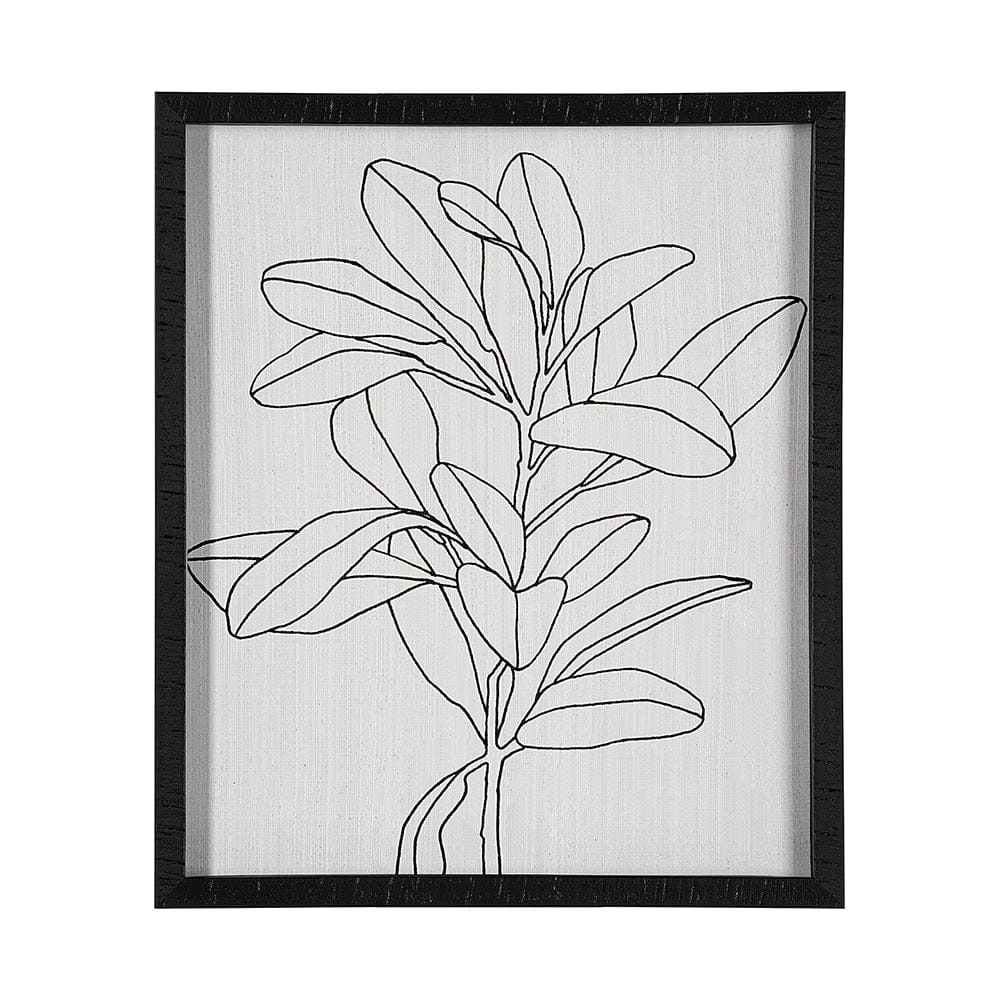 Mercana - Olive Branch Countour II by Emma Scarvey Hand Embellished Framed Art Print Matted under Glass - 13328 view 1
