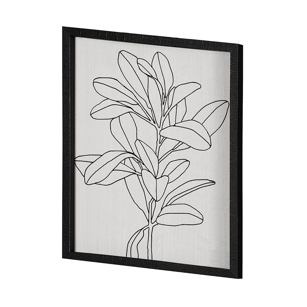 Mercana - Olive Branch Countour II by Emma Scarvey Hand Embellished Framed Art Print Matted under Glass - 13328 view 2