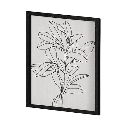 Mercana - Olive Branch Countour II by Emma Scarvey Hand Embellished Framed Art Print Matted under Glass - 13328 view 2