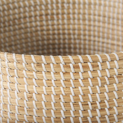 Mercana - Olivia 15.7L x 15.7W x 17.3H Beige Seagrass Basket W/Lid and Handles (Set of 3) - 69613 view 7